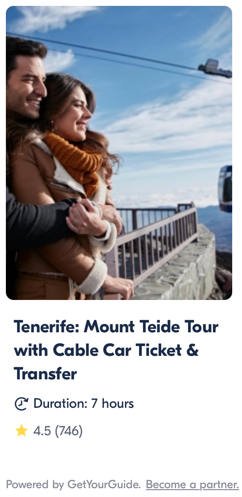 El Teide Cable Car Ticket