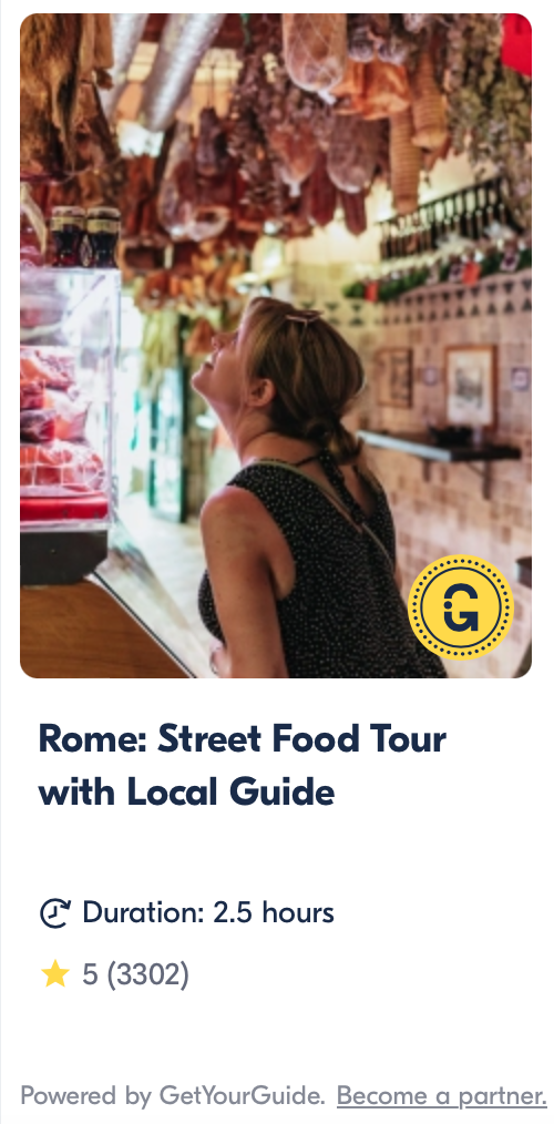 Rome Food Tour tickets