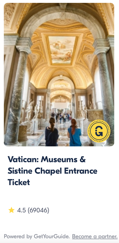 Vatican museums and sistine chapel entrance ticket