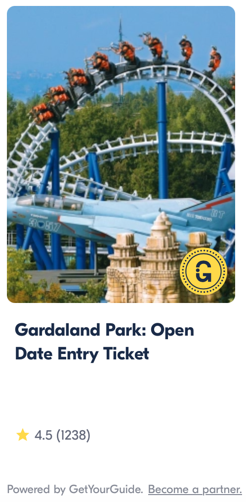 Gardaland open day entry ticket