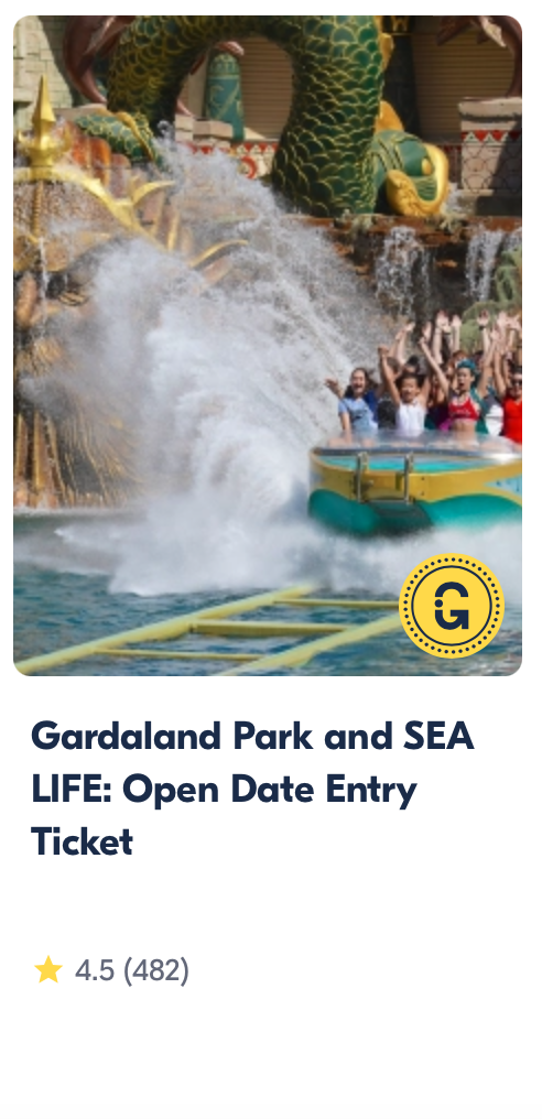 Gardaland and SEA LIFE Open day entry ticket