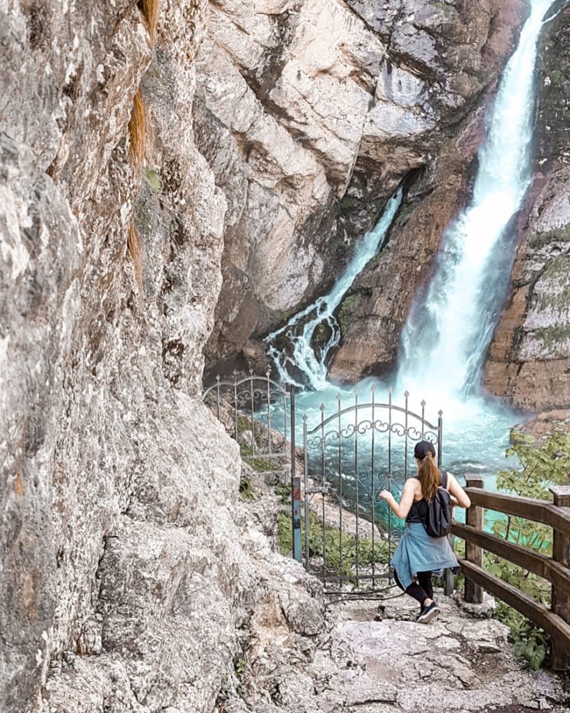 slap savica, savica waterfall in the region of bohinj, slovenia