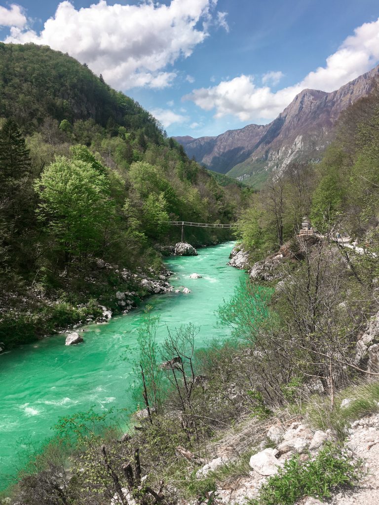 soča valley, slovenia, with its significant turquoise color
