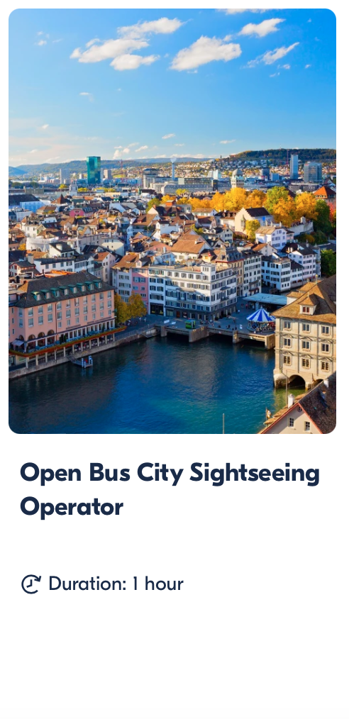 what to see in zurich - open bus tour