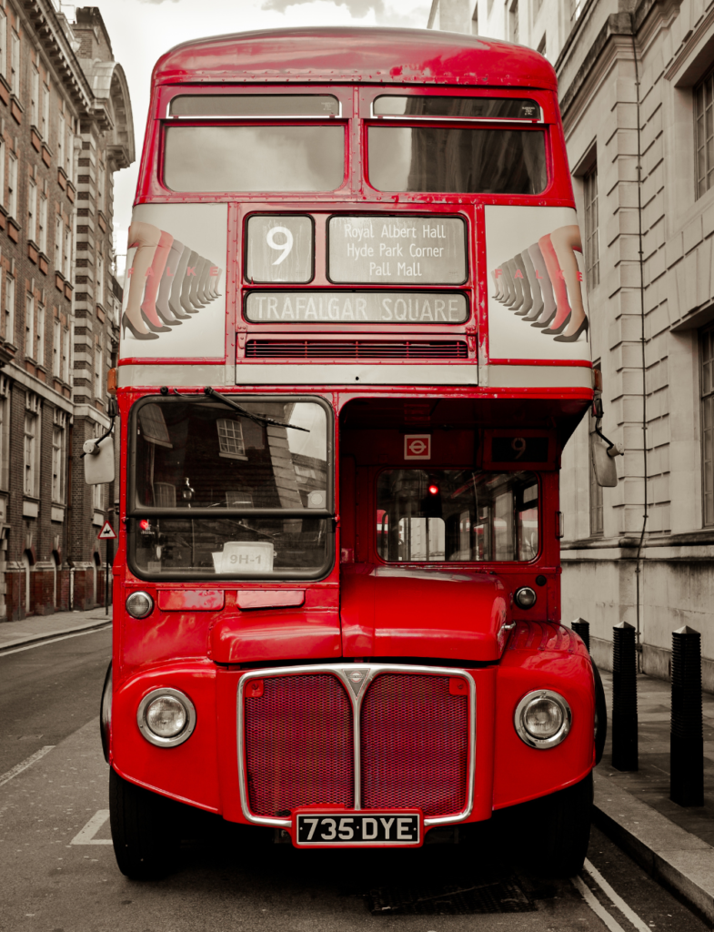 london double-decker red bus