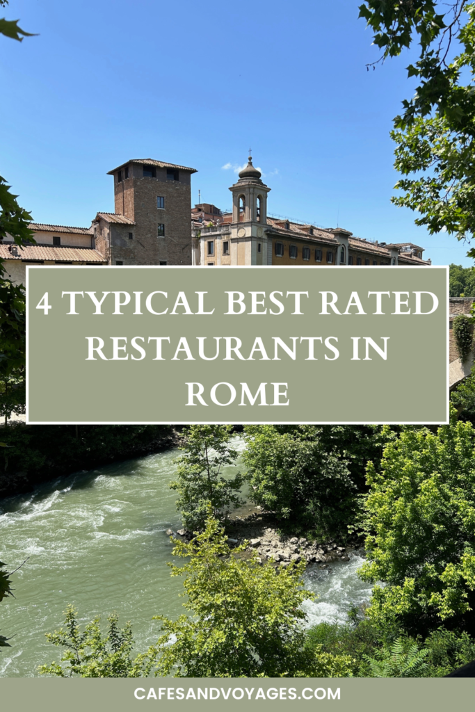 4 best restaurants in rome - typical roman dishes